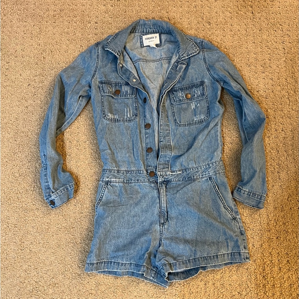 Forever 21 Denim Romper